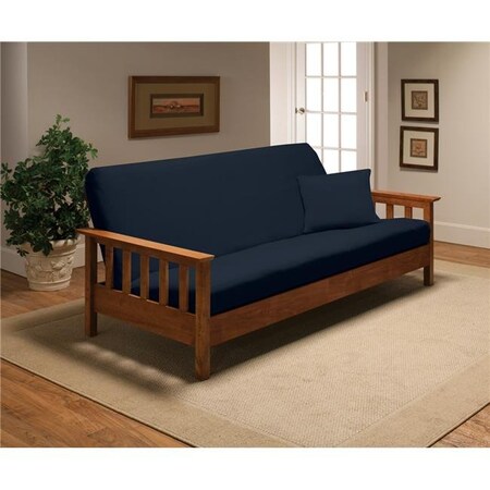 Madison Industries Madison JER-FUT-NY Stretch Jersey Futon Slipcover; Navy JER-FUT-NY